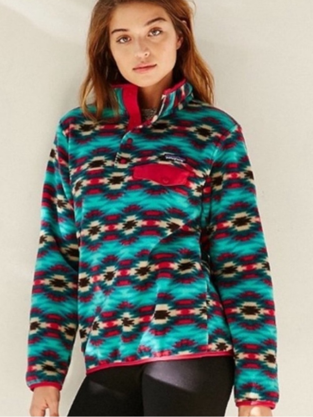 Patagonia Synchilla Aztec Wild Desert Fleece Pullover XSmall 1/4 Snap